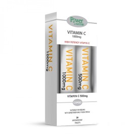 Power of Nature Vitamin C 1000 mg Stevia 20 αναβράζοντα δισκία + Δώρο Vitamin C 500 mg 20 αναβράζοντα δισκία