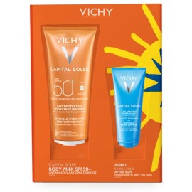 Vichy Capital Soleil Invisible Protective Milk Αντηλιακό Γαλάκτωμα Σώματος SPF50+ 300 ml + Δώρο Soothing After Sun Milk 100 ml