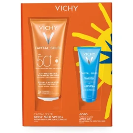 Vichy Capital Soleil Invisible Protective Milk Αντηλιακό Γαλάκτωμα Σώματος SPF50+ 300 ml + Δώρο Soothing After Sun Milk 100 ml