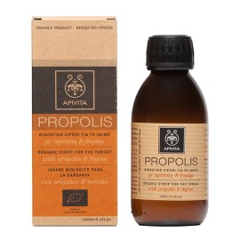 Apivita Propolis Βιολογικό σιρόπι για το λαιμό πρόπολη & θυμάρι 150 ml