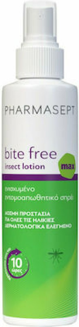 Pharmasept Bite Free Insect Max Lotion Spray Εντομοαπωθητική Λοσιόν 100 ml