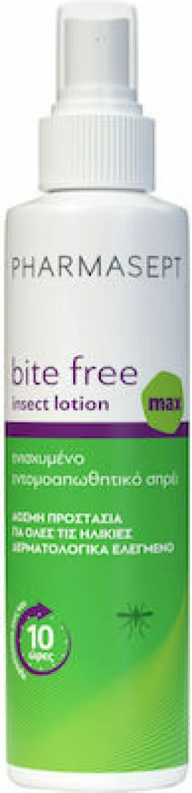 Pharmasept Bite Free Insect Max Lotion Spray Εντομοαπωθητική Λοσιόν 100 ml