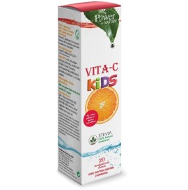 Power Health Vita C Kids Βιταμίνη C για Παιδιά Stevia με Γεύση Ροδάκινο 20 eff.tabs