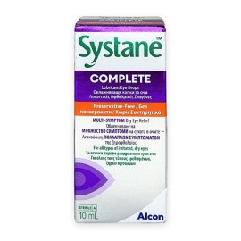 Alcon Systane Complete Drops Λιπαντικές Οφθαλμικές Σταγόνες Χωρίς Συντηρητικά 10 ml