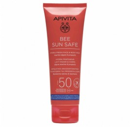 Apivita Bee Sun Safe Hydra Fresh Face & Body Milk Marine Algae & Propolis SPF50 Travel Size 100ml