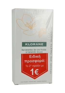 Klorane Promo Cold Wax Small Strips Sweet Almond 2 x 6τμχ.