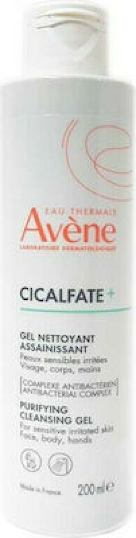 Avene Cicalfate+ Purifying Cleansing Gel Εξυγιαντικό Τζελ Καθαρισμού Για Ευαίσθητες & Ερεθισμένες Επιδερμίδες 200 ml