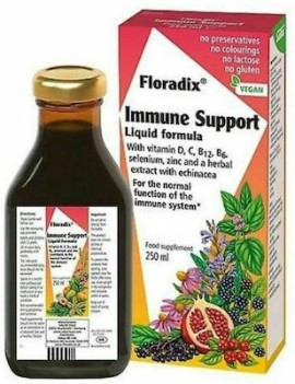 Salus Floradix Immune Support Liquid Formula Dietary Supplement for Strengthening the Immune System 250 ml