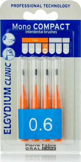 Elgydium Clinic Monocompact, Μεσοδόντια Βουρτσάκια 0.6mm 4τμχ