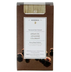 Korres Βαφή Argan Oil Advanced Colorant 8.1 Ξανθό Ανοικτό Σαντρέ