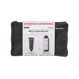 Korres Athenian Grooming Mens Skincare Set Anti-Aging Multi-Defende...