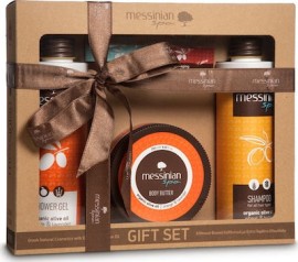 Messinian Spa Shower Gel Orange 300ml + Shampoo All Types 300ml +Body Butter 250ml