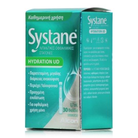 Alcon Systane Hydration UD drops Οφθαλμικές Σταγόνες με Υαλουρονικό οξύ 30 x 0.7 ml