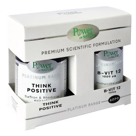 Power of Nature Platinum Range Think Positive 30 Capsules & Gift Vitamin B-12 1000 mcg 20 Tablets