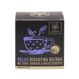 Apivita Relax, Relaxing Organic Herbal Mixture with linden, vanilla & honeysuckle 10x1.5g