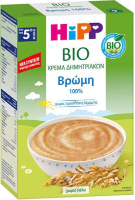 Hipp Bio Κρέμα Δημητριακών με Βρώμη από τον 5ο μήνα 200 gr