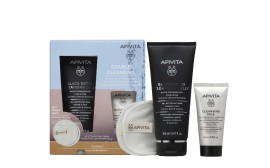 Apivita Double Cleansing Black Detox Cleansing Jelly 150 ml + Δώρο Γαλάκτωμα Καθαρισμού 3 σε 1 50 ml & 2 Δίσκοι Ντεμακιγιάζ