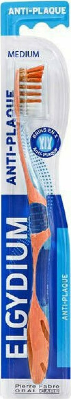 Elgydium Antiplaque, Medium Anti-Plaque Toothbrush 1 pc