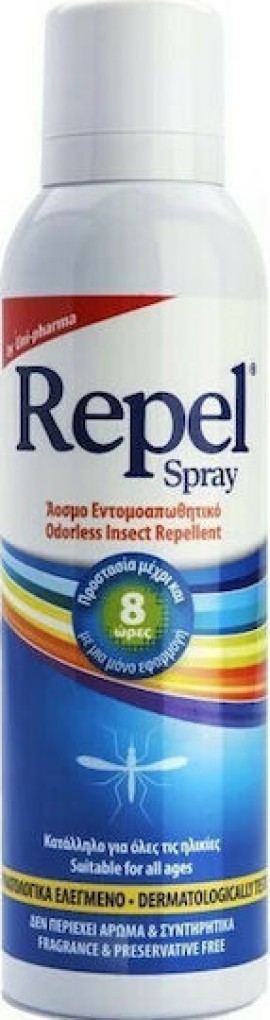 Uni-Pharma Repel Spray Άοσμο Εντομοαπωθητικό 150ml