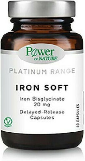 Power of Nature Platinum Range Iron Soft Dietary Supplement with Iron & Vitamins 30 capsules