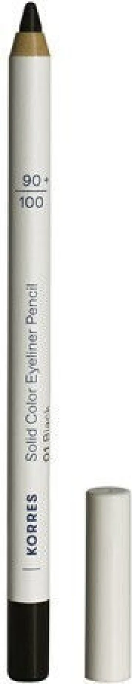 Korres Solid Color Eyeliner Pencil Μολύβι Ματιών 01 Black 1.2g