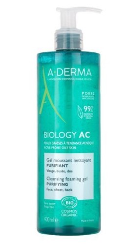 A-Derma Biology AC Cleansing Foaming Gel Αφρίζον Τζελ Καθαρισμού 400 ml
