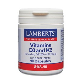 Lamberts Vitamins D3 and K2 2000 IU/90 μg 90 κάψουλες