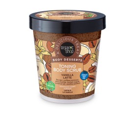 Organic Shop Body Desserts Vanilla Latte, Τονωτικό Απολεπιστικό Σώματος, 450 ml