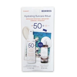 Korres Yoghurt Hydrating Suncare Ritual Αντηλιακό Γαλάκτωμα Spray Σώματος & Προσώπου SPF50+ 150 ml + Δώρο Body Cleanser 80 m