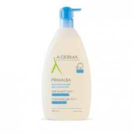 A-Derma Primalba Bebe Gel Lavant Douceur Shower Gel & Shampoo for Sensitive Baby Skin 750 ml