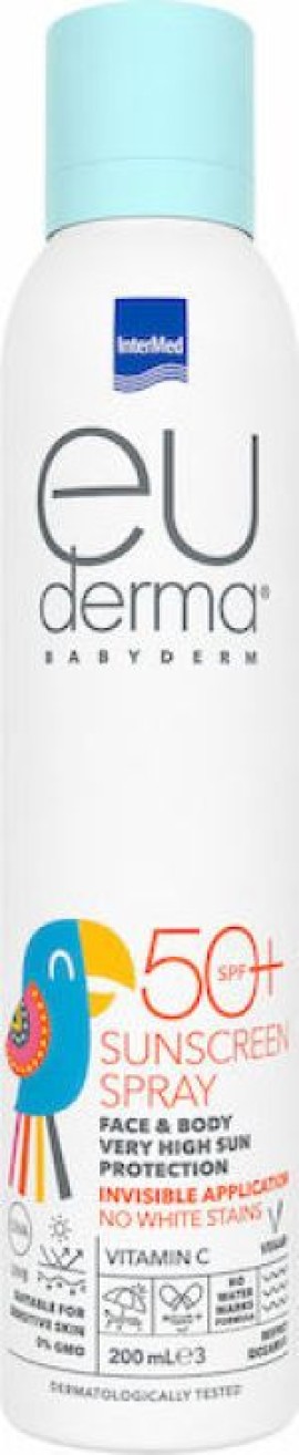 Intermed Euderma Babyderm Sunscreen Spray Very High Sun Protection ...