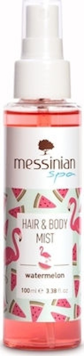 Messinian Spa Hair & Body Mist Watermelon Αναζωογόνηση & Ενυδάτωση Για Σώμα - Μαλλιά Με Άρωμα Καρπούζι 100ml