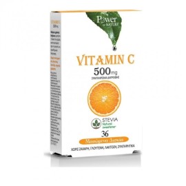 Power of Nature Vitamin c 500mg Stevia 36 Chewable Tablets