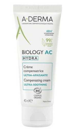 A-Derma Biology AC Hydra Compensating Ultra-Soothing Cream Καταπραϋντική Κρέμα Προσώπου 40 ml