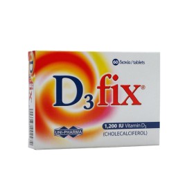 Uni-Pharma D3 Fix Vitamin D3, 1.200iu 60tabs