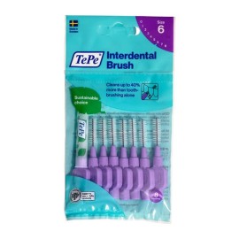 Interdental 1.1mm Purple Interdental Brush Size 6 Tepe 8 Pcs