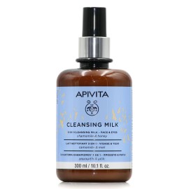 Apivita Cleansing Milk 3 σε 1 Γαλάκτωμα για Πρόσωπο & Μάτια με Χαμομήλι & Μέλι 300 ml