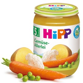Hipp Γεύμα Ποικιλίας Λαχανικών Βιολογικής Καλλιέργειας Μετά τον 4ο Μήνα 190gr