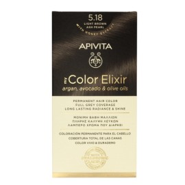 Apivita My Color Elixir Μόνιμη Βαφή Μαλλιών No 5.18 Καστανό Ανοιχτό Σαντρέ Περλέ