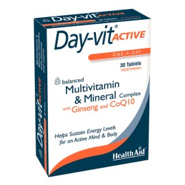 Health Aid Day-vit Active Ginseng CoQ10 30 tabs