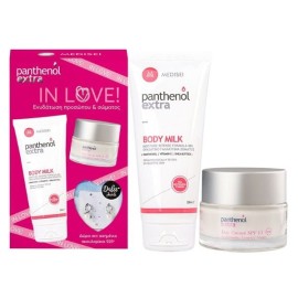 Panthenol Extra In Love Promo Pack Day Cream Ενυδατική Κρέμα Ημέρας SPF15 50 ml + Body Milk 200 ml + Δώρο Ασημένια Σκουλαρίκια
