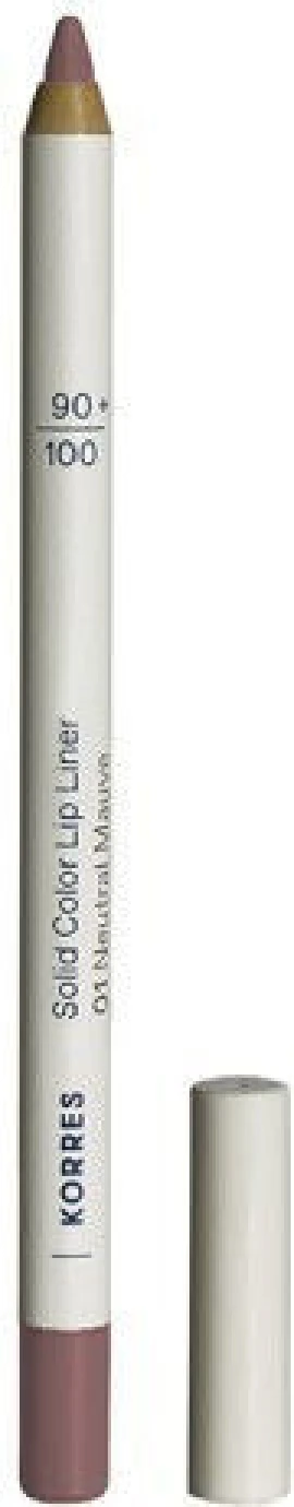Korres Solid Color Lip Liner Μολύβι Χειλιών 01 Neutral Mauve 1.2g