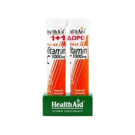 Health Aid Vitamin C 1000 mg 20 eff tabs Orange 1 + 1 Gift