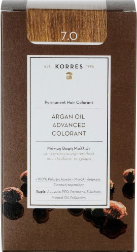 Korres Argan Oil Advanced Colorant 7,0 Ξανθό 50ml