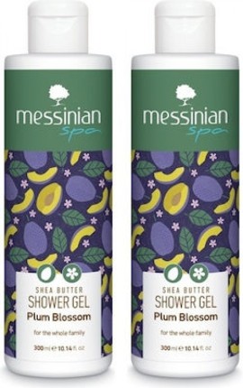 Messinian Spa Promo Shea Butter Shower Gel Plum Blossom 2x300ml