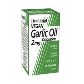 Health Aid Garlic Oil Odourless 2 mg 30 vegan caps