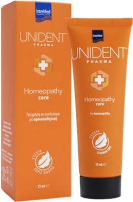 Unident Pharma Homeopathy Care, Οδοντόκρεμα γiα Χρήση σε Συνδυασμό με Ομοιοπαθητική - 75ml