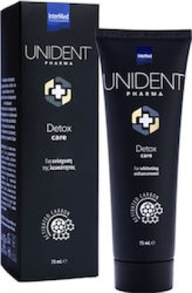 Unident Pharma Detox Care, Λευκαντική Οδοντόκρεμα με Ενεργό Άνθρακα - 75ml