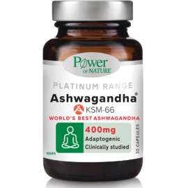 Power of Nature Platinum Range Ashwagandha KSM-66 400 mg Vegan 30 κ...