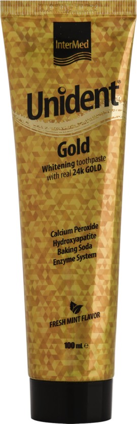 Intermed Unident Gold Whitening Toothpaste mint flavor 100 ml